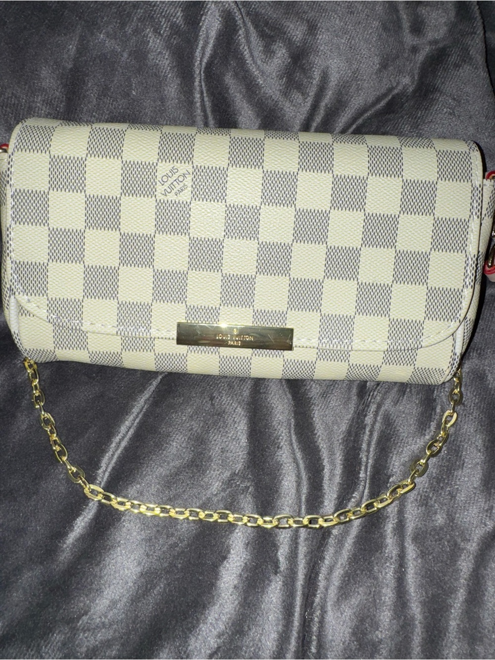 Louis Vuitton Damier Azur Chain crossbody - Cream/Gray